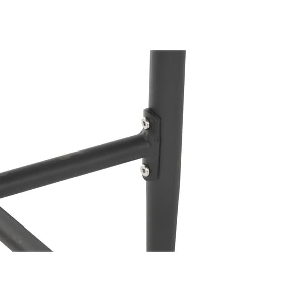 Taburet Home ESPRIT Sort Mørkegrå Aluminium Spanskrør 52 x 55 x 105 cm