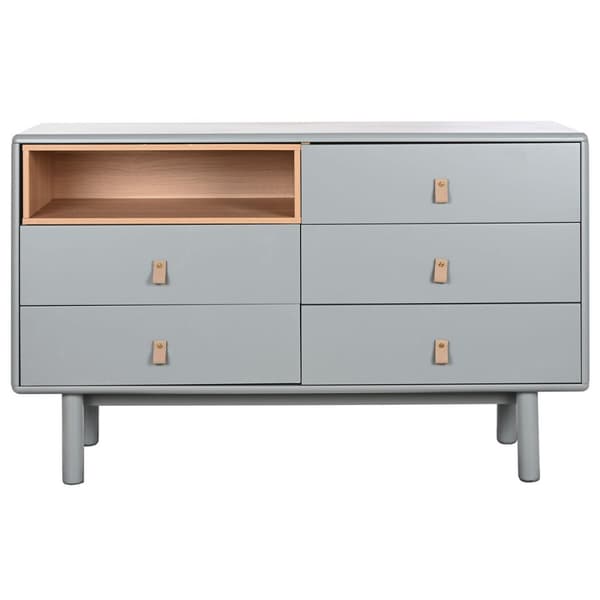 Lipasto Home ESPRIT Sininen Harmaa Luonnollinen polypropeeni Puu MDF 120 x 40 x 75 cm