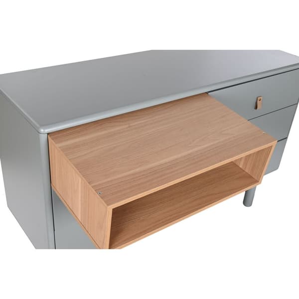 Lipasto Home ESPRIT Sininen Harmaa Luonnollinen polypropeeni Puu MDF 120 x 40 x 75 cm