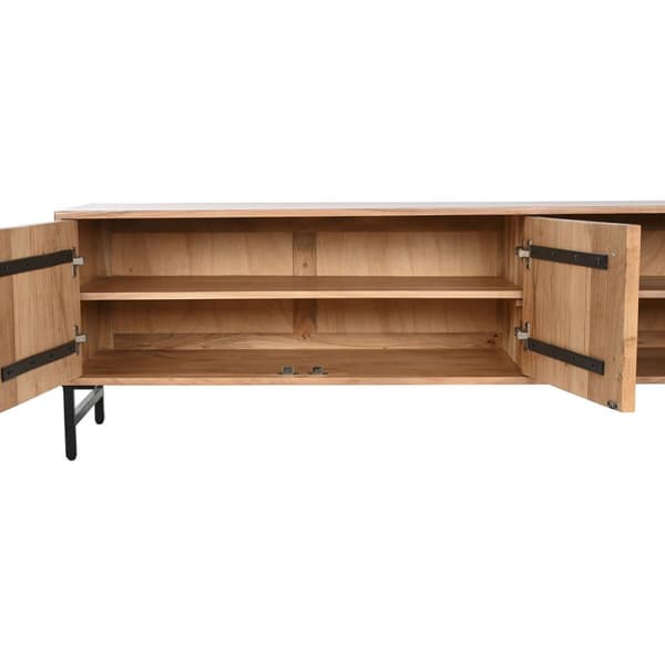 TV-möbler Home ESPRIT Brun Svart Metall Akaciaträ 145 x 40 x 52 cm
