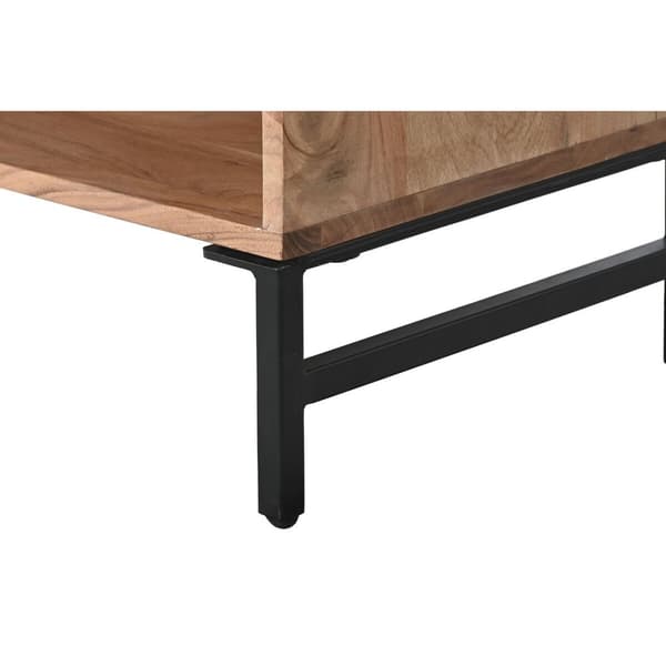 TV-möbler Home ESPRIT Brun Svart Metall Akaciaträ 145 x 40 x 52 cm