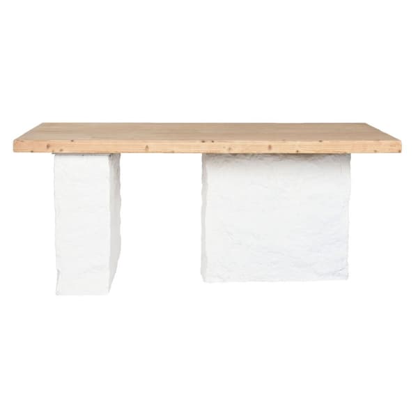 Spisebord Home ESPRIT Hvid Harpiks Gran 180 x 90 x 77 cm