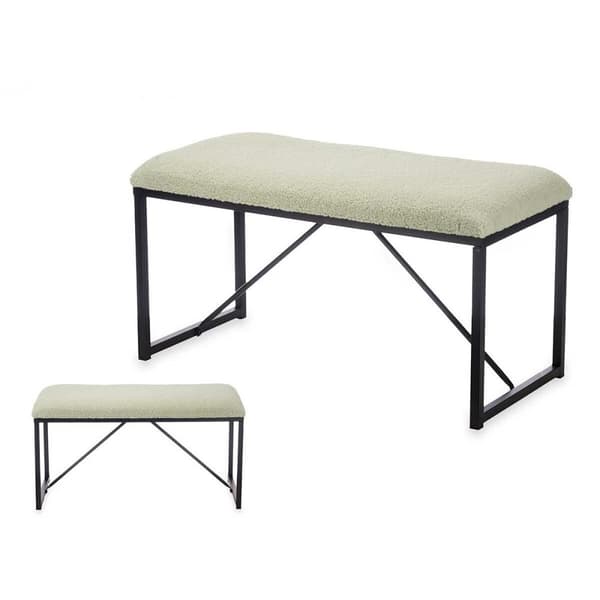 Bänk Gift Decor TR23063-3 Grön Metall Tyg 81 x 42 x 38 cm