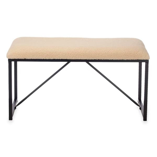 Benk Gift Decor TR23063-2 Beige Metall Klut 81 x 42 x 38 cm