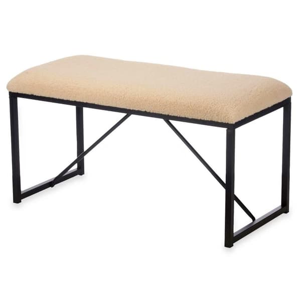 Benk Gift Decor TR23063-2 Beige Metall Klut 81 x 42 x 38 cm