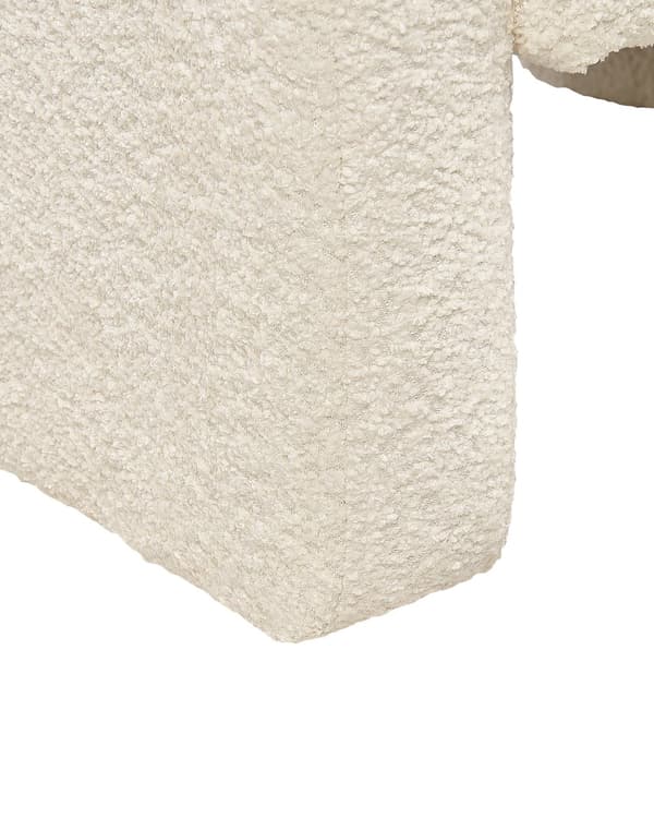 Lænestol creme hvid råhvid sæde armlæn retro moderne stil stue opholdsrum værelse