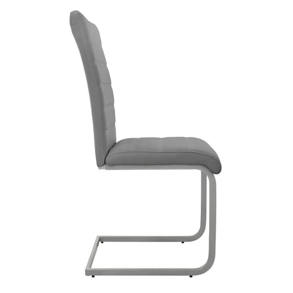 Set om 2 matsalsstolar med ryggstöd och svart konstläderklädsel ML-Design