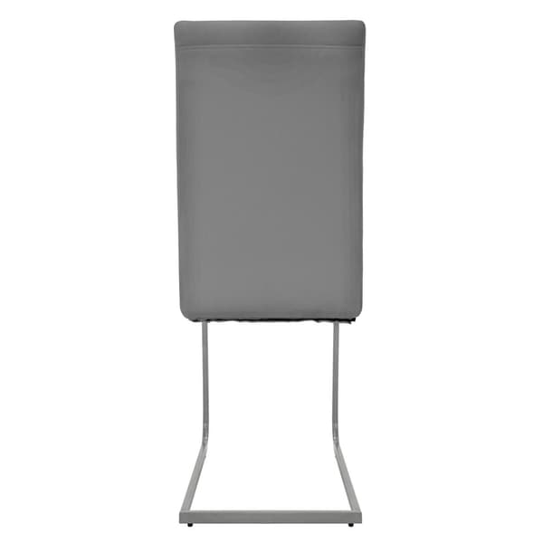 Set om 2 matsalsstolar med ryggstöd och svart konstläderklädsel ML-Design