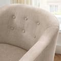 Pikkukuva 5 / 7: Rootz Beige lepotuoli - Puinen tuoli - Puuvilla-pellavasekoitus - Mukava vaahtomuovi - 69 cm x 68,5 cm x 77 cm - Sisä-/ulkokalusteet