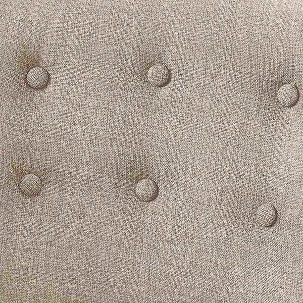 Rootz Beige lepotuoli - Puinen tuoli - Puuvilla-pellavasekoitus - Mukava vaahtomuovi - 69 cm x 68,5 cm x 77 cm - Sisä-/ulkokalusteet