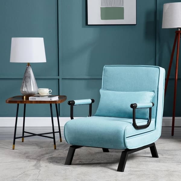 Rootz Cabriolet Sengestol - 3 i 1 Sovesofa - Foldestol - Justerbart ryglæn - Højelastisk skum - Kompakt design - 65 cm x 78 cm x 75 cm