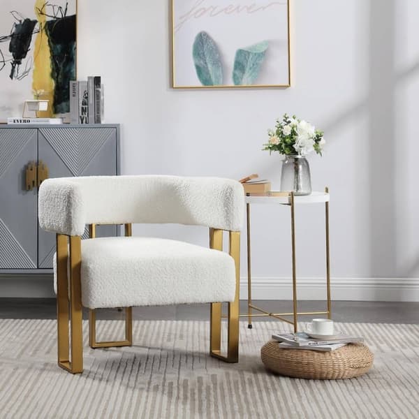 Rootz Chenille Fabric Lounge Chair - Relax Chair - Polstret lænestol - Ergonomisk ryglæn - 67,5 cm x 70 cm x 60 cm