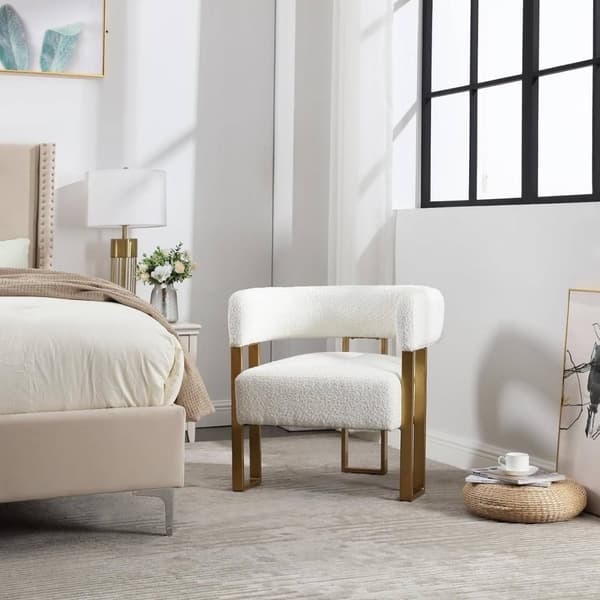 Rootz Chenille Fabric Lounge Chair - Relax Chair - Polstret lænestol - Ergonomisk ryglæn - 67,5 cm x 70 cm x 60 cm