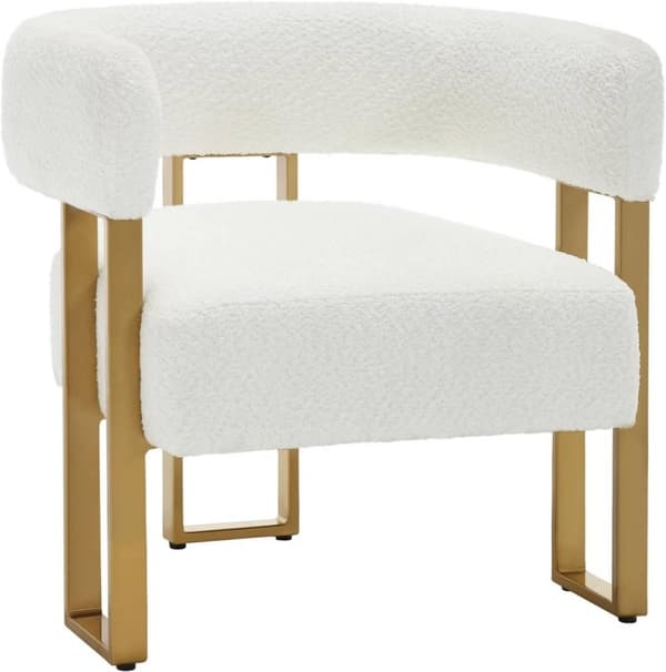 Rootz Chenille Fabric Lounge Chair - Relax Chair - Polstret lænestol - Ergonomisk ryglæn - 67,5 cm x 70 cm x 60 cm