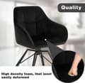 Miniatyrbillede 7 af 9: Rootz Ergonomic Swivel Dining Chair - Wide Seat Velvet Chair - Komfortabel stuestol - 58,5 cm x 82,5 cm x 54,5 cm