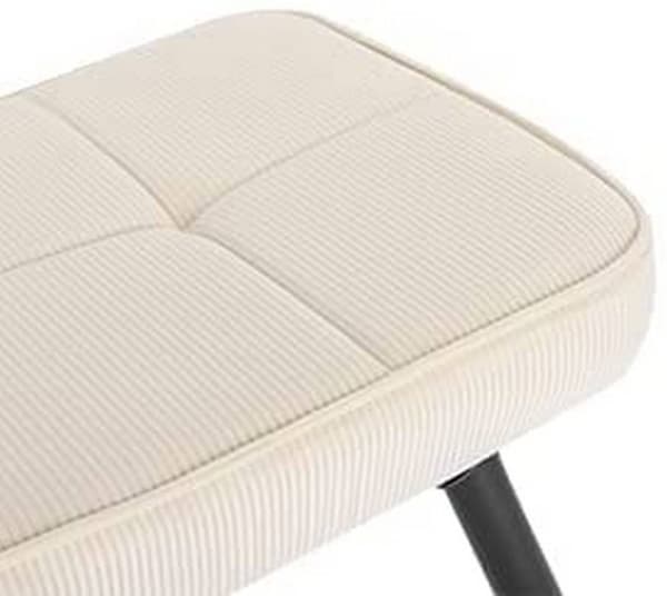 Rootz Relax Stolset - Wing Lounge Chair - TV-stol - Manchester Klädd - Metallstomme - Fotpall - Stilren design - 99 cm x 44 cm x 60 cm