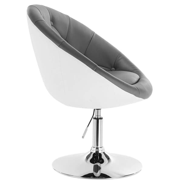 Rootz Lounge Chair - Cocktailstol - Drejestol - Kunstlæder - High Density Svamp - Ergonomisk design - 46cm x 44cm x 81-93cm