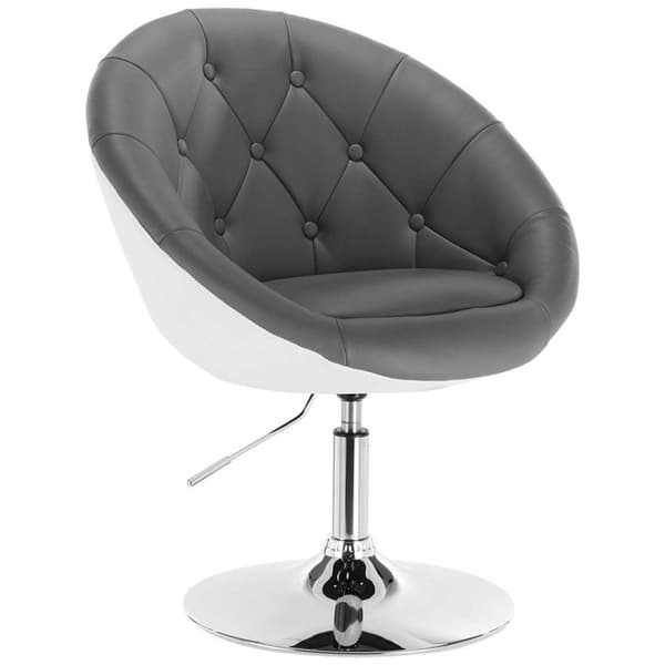 Rootz-loungetuoli - Cocktail-tuoli - Kääntötuoli - Keinonahka - Suuritiheyssieni - Ergonominen muotoilu - 46cm x 44cm x 81-93cm