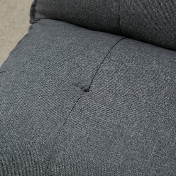 Rootz Elegant Grey Chauffeuse Gulvsofa - Justerbar afslappende stol - Læselænestol - Metalstruktur - 100L x 71W x 54H cm