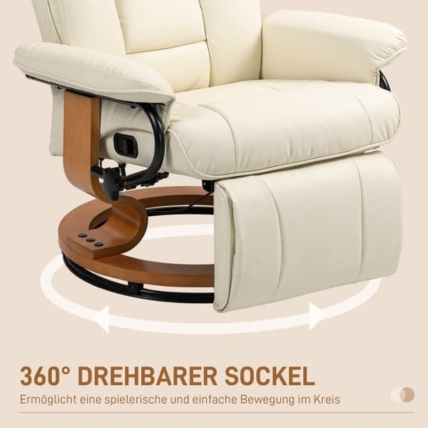 Rootz Relax Chair - TV-fåtölj - Fåtölj i konstläder - Kompakt vilstol - 78cm x 88cm x 103cm