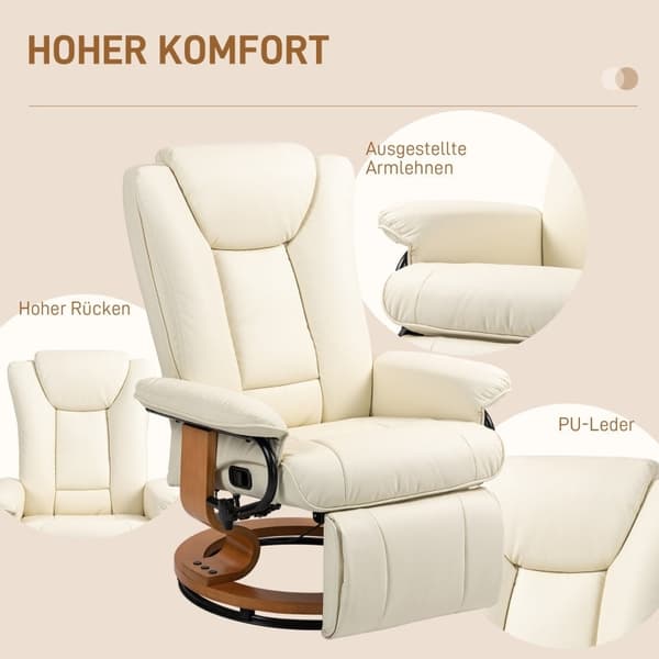 Rootz Relax Chair - TV-fåtölj - Fåtölj i konstläder - Kompakt vilstol - 78cm x 88cm x 103cm