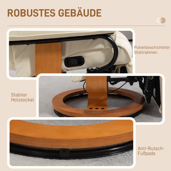 Rootz Relax Chair - TV-fåtölj - Fåtölj i konstläder - Kompakt vilstol - 78cm x 88cm x 103cm