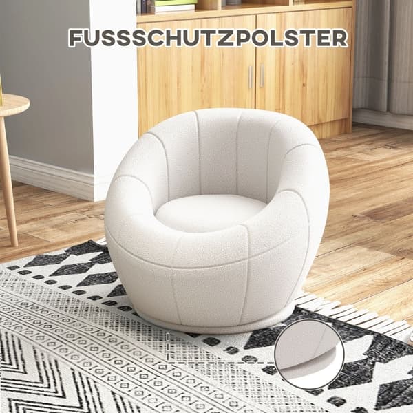 Rootz Kids stoppad fåtölj - Barnstol - Roterande bas - Tjock stoppning - Söt design - 60cm x 56cm x 48cm