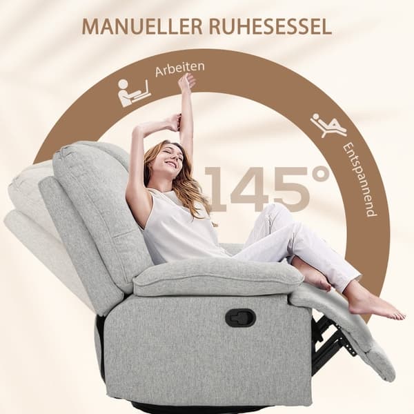 Rootz Recliner Chair - Lounge Chair - TV Stol - Pocket Spring Padding - 89cm x 101cm x 105cm