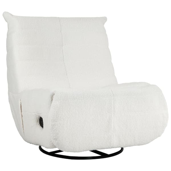 Rootz Fåtölj - TV-fåtölj - Lazy Boy Chair - 150-graders vila - Gungande och vridbar - Teddytyg - 84cm x 104cm x 87cm