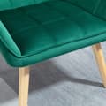 Miniatyrbild 9 av 10: Rootz Single Lounge Chair - Skandinavisk stil - Lässtol - Sammetsklädsel - Gummiträ - Kompakt design - 67cm x 61,5cm x 71cm