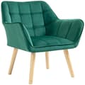 Miniatyrbild 1 av 10: Rootz Single Lounge Chair - Skandinavisk stil - Lässtol - Sammetsklädsel - Gummiträ - Kompakt design - 67cm x 61,5cm x 71cm