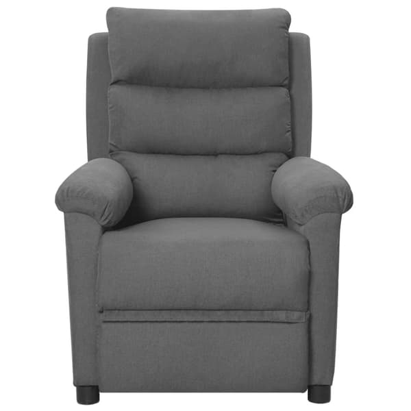 Reclinerfåtölj ljusgrå tyg
