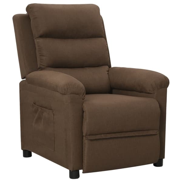 Reclinerfåtölj brun tyg