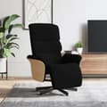 Miniatyrbild 1 av 2: Reclinerfåtölj med fotstöd svart tyg