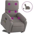 Miniatyrbild 2 av 2: Elektrisk massagefåtölj med uppresningshjälp taupe tyg