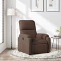 Miniatyrbild 1 av 2: Reclinerfåtölj brun mikrofibertyg