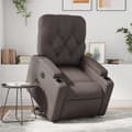 Miniatyrbild 1 av 2: Reclinerfåtölj med uppresningshjälp brun konstläder