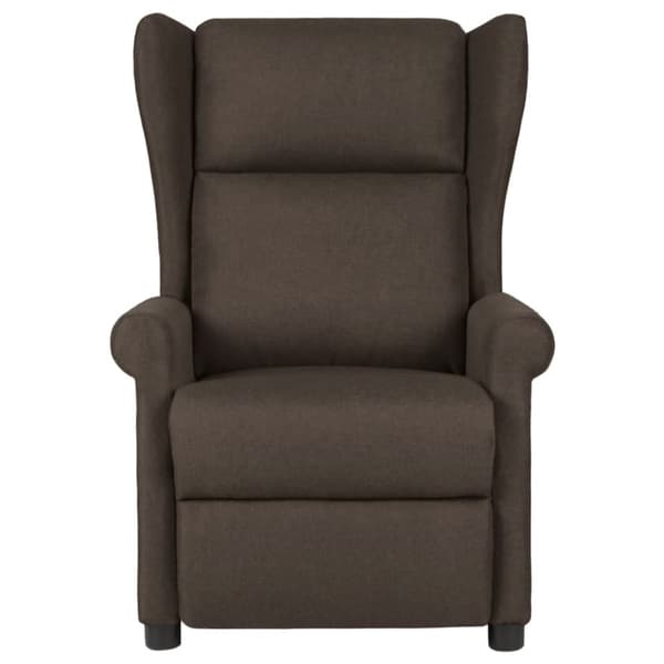 Reclinerfåtölj mörkbrun tyg