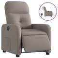 Miniatyrbild 2 av 2: Elektrisk reclinerfåtölj taupe tyg