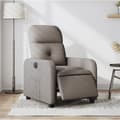 Miniatyrbild 1 av 2: Elektrisk reclinerfåtölj taupe tyg