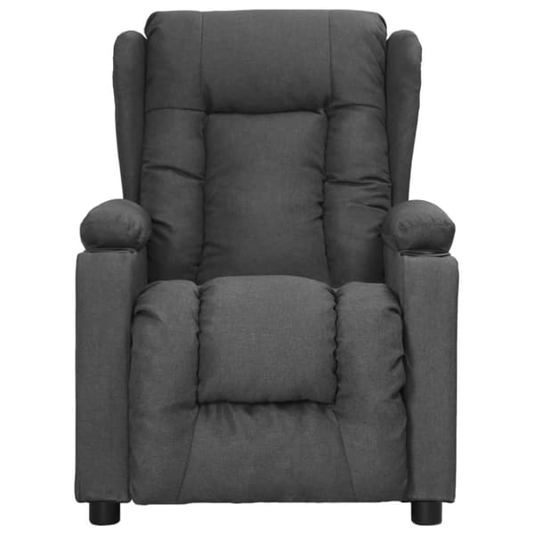 Reclinerfåtölj mörkgrå tyg