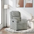 Miniatyrbild 1 av 2: Reclinerfåtölj ljusgrå sammet