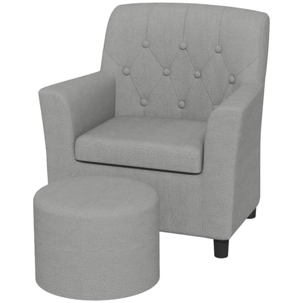Rootz Barnfåtöljset - Barnsoffa - Matchande pall - Ryggstöd i diamantmönster - Mysig sits - Träram - 45cm x 43cm x 50,5cm