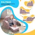 Miniatyrbillede 5 af 10: Rootz Kids Flamingo Lænestol - Børnesofa - Transformerende sæde - Sammenklappelig seng - Hyggeligt betræk - Bærbart design - 46,5 cm x 93 cm x 28,5 cm