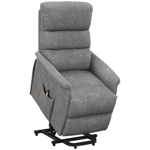 Rootz elektrisk vilstol - TV-stol - Justerbar fåtölj - Hydraulisk lyft - Fjärrkontroll - Grå - 66cm x 90cm x 96cm