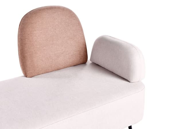 Sjeselong Beige Brun Polyesterstoff Høyrevendt Minimalistisk stil Stue