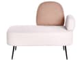 Miniatyrbilde 1 av 10: Sjeselong Beige Brun Polyesterstoff Høyrevendt Minimalistisk stil Stue
