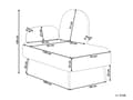 Miniatyrbilde 3 av 10: Sjeselong Beige Brun Polyesterstoff Venstrevendt Minimalistisk stil Stue