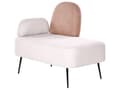Miniatyrbilde 4 av 10: Sjeselong Beige Brun Polyesterstoff Venstrevendt Minimalistisk stil Stue