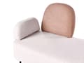 Miniatyrbilde 6 av 10: Sjeselong Beige Brun Polyesterstoff Venstrevendt Minimalistisk stil Stue